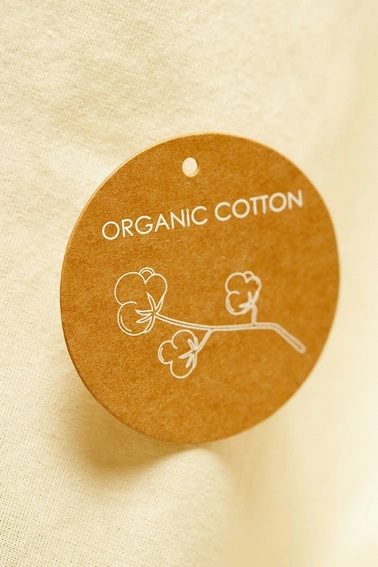 Prążkowany top z bawełny organicznej