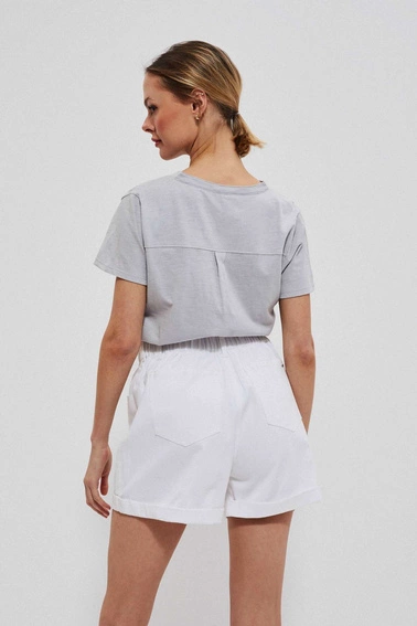 Bluzka z ażurowym dekoltem w serek