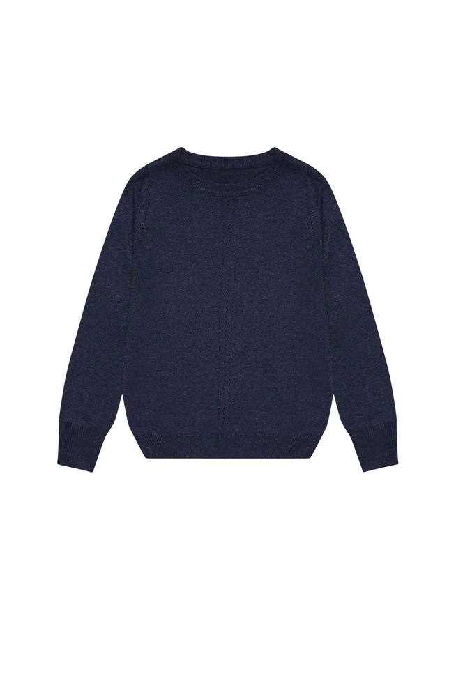 Sweter z metaliczną nitką granatowy