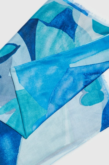 Letni szal niebieski