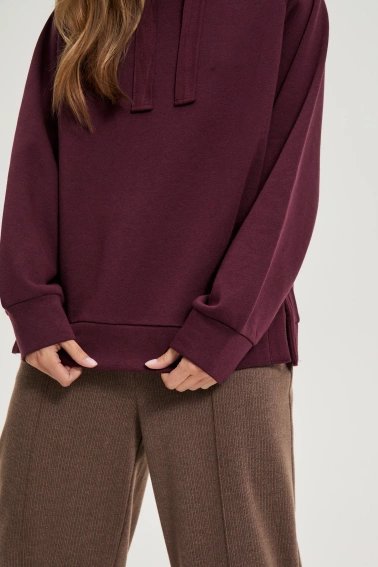 Bluza z kapturem burgundowa 