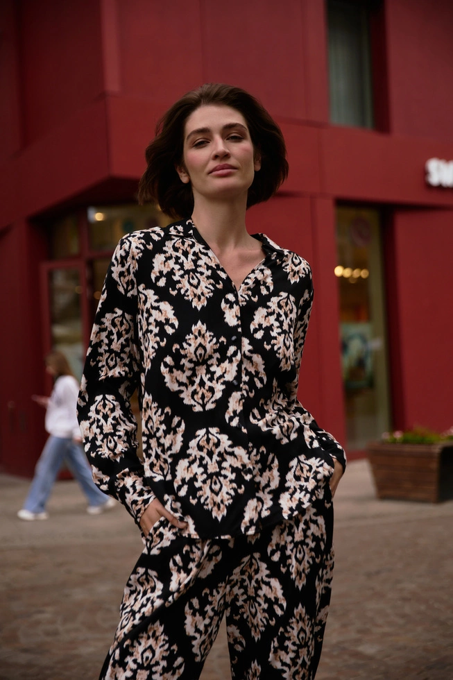 Wiskozowa koszula czarna