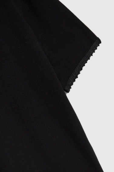 Bluzka z koralikami na rękawach czarna 