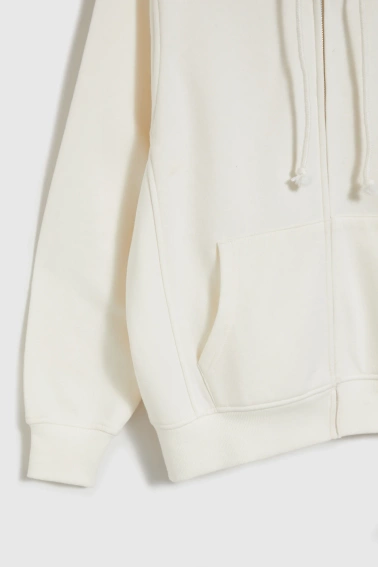 Bluza z kapturem ecru