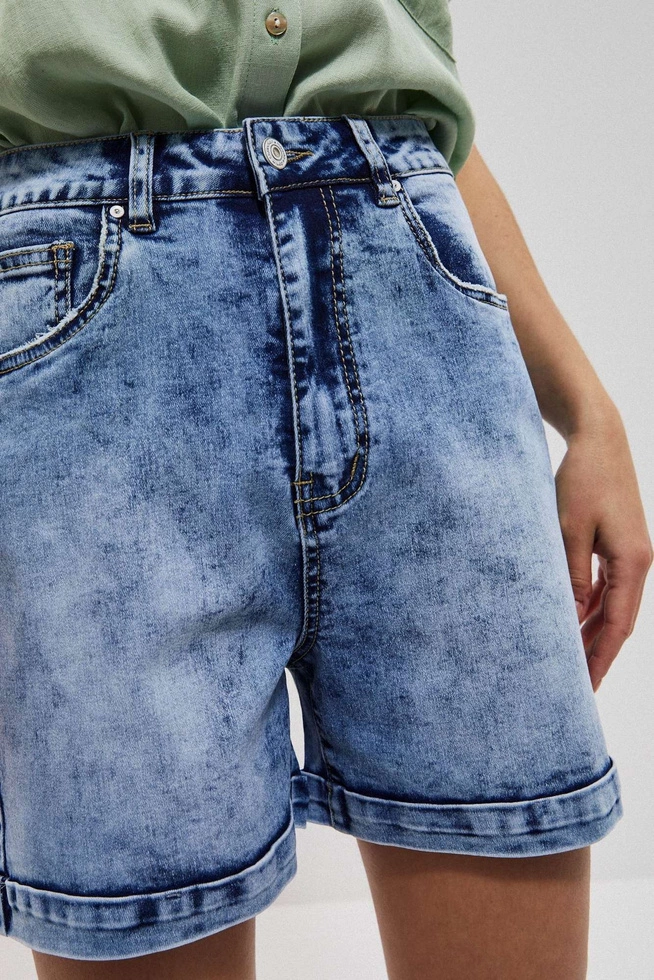 Szorty jeansowe high waist błękitne