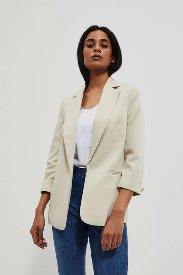 Marynarka z rękawem 3/4 piaskowa