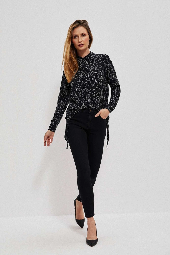 Koszula z printem czarna