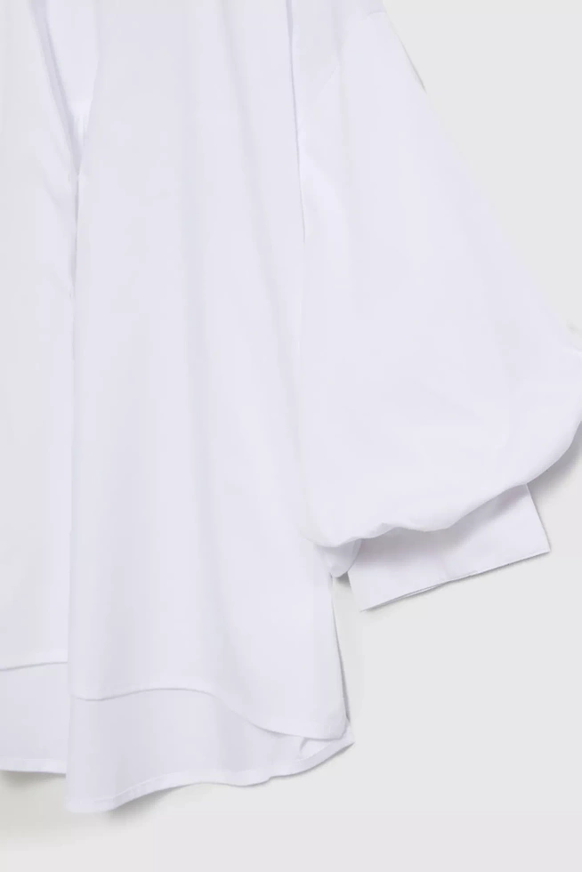 Koszula z bufiastymi rękawami biała