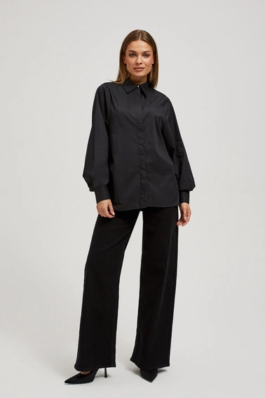 Taliowana koszula z bufiastymi rękawami