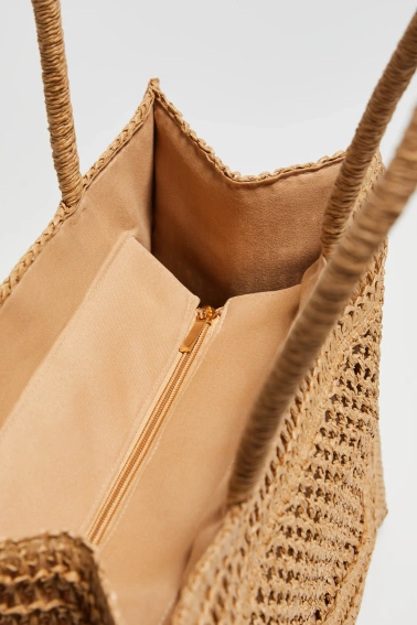 Torebka plażowa beżowa