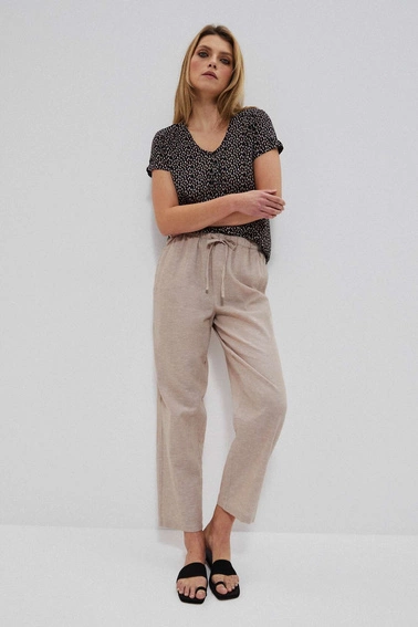 Bluzka koszulowa we wzory czarna