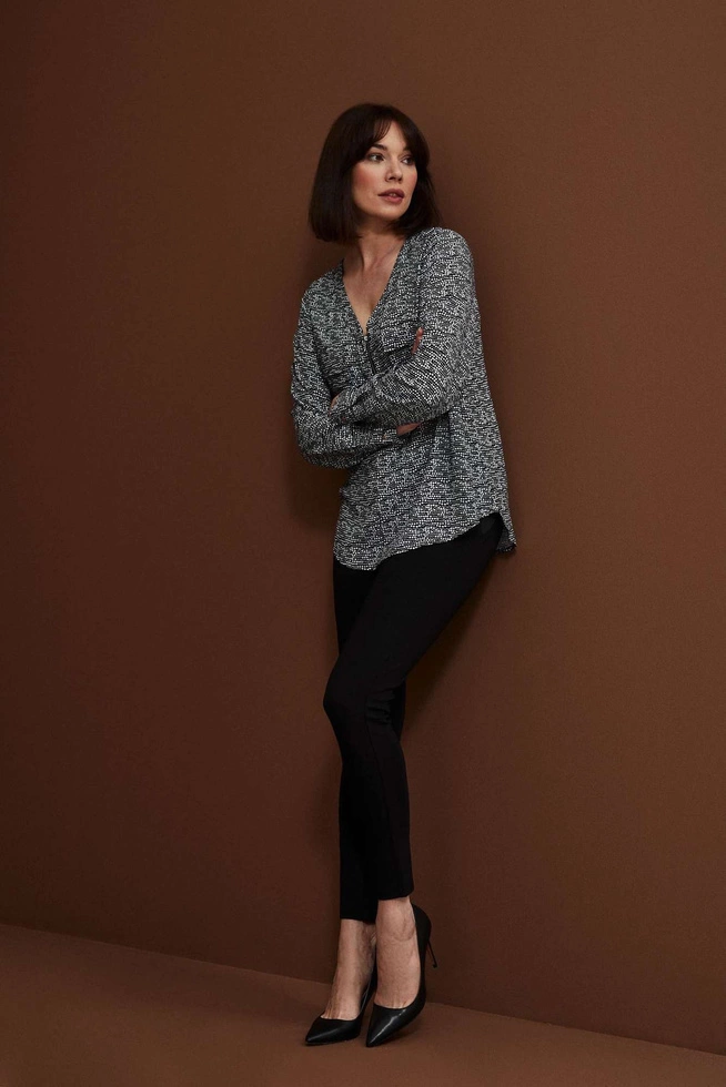 Wiskozowa koszula z printem