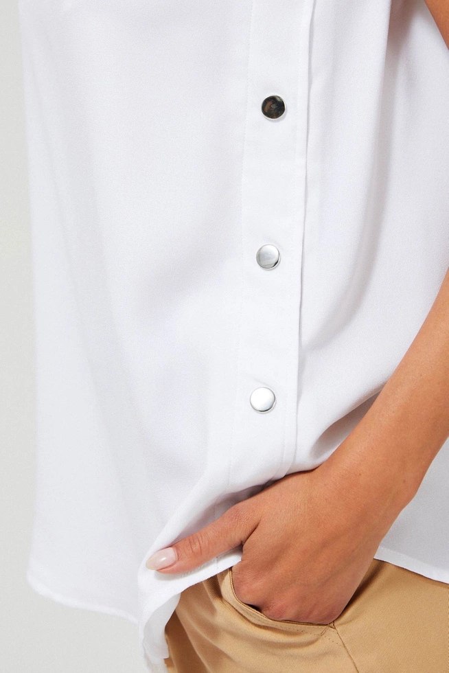 Gładka koszula bez rękawów