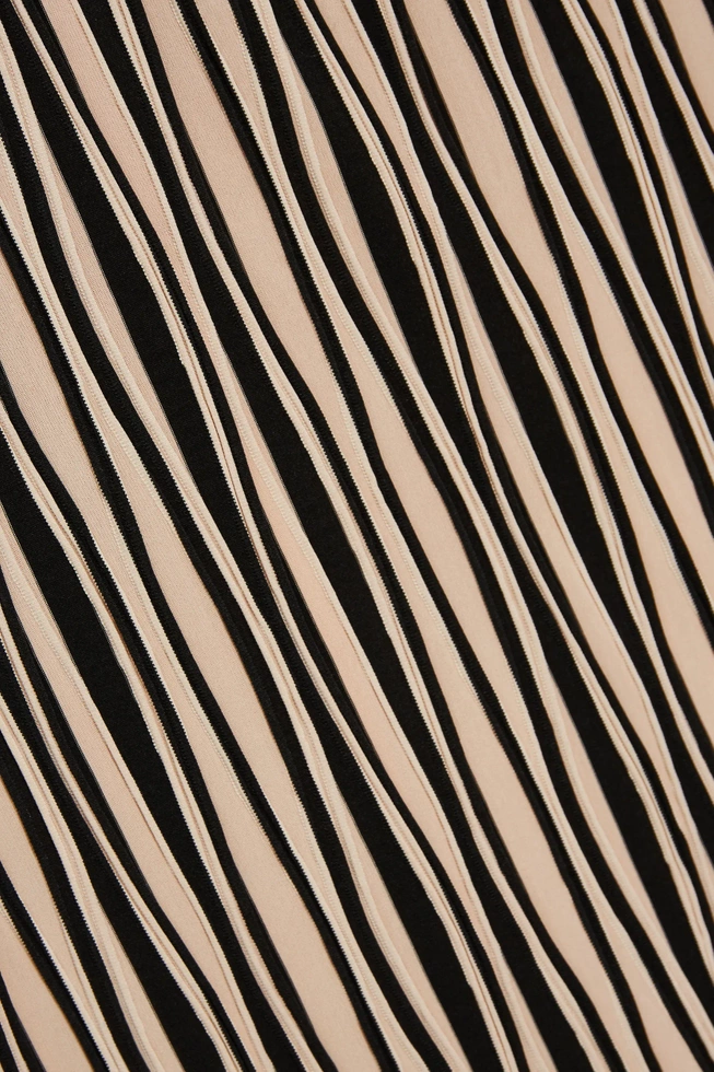 Bluzka w paski beżowa