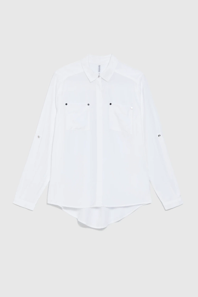 Koszula z wiskozy biała