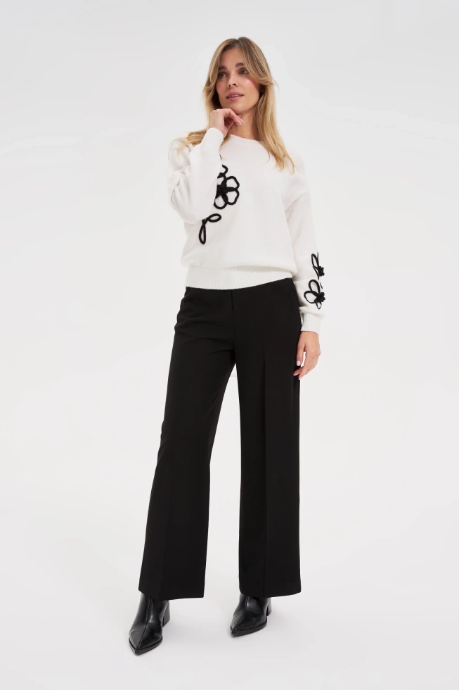 Spodnie z szerokimi nogawkami czarne