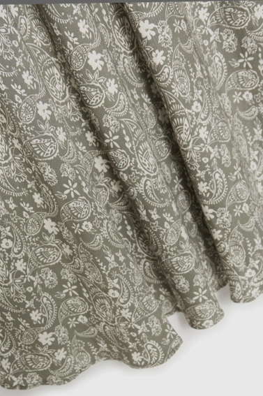 Wiskozowa spódnica midi oliwkowa