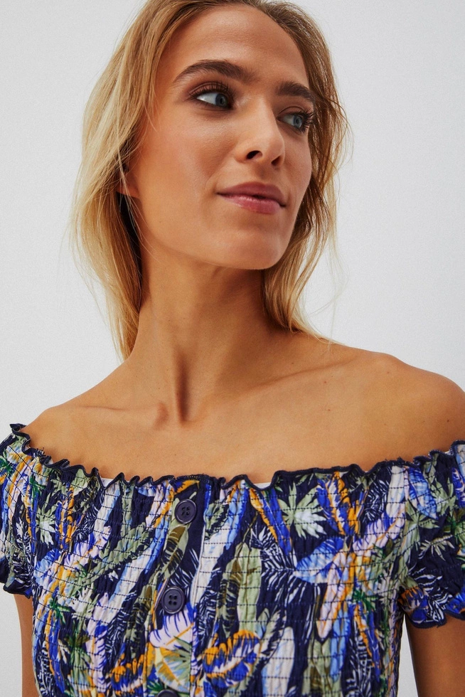 Sukienka z roślinnym printem