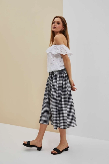 Ażurowa koszula biała