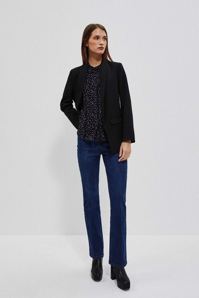 Gładka marynarka czarna