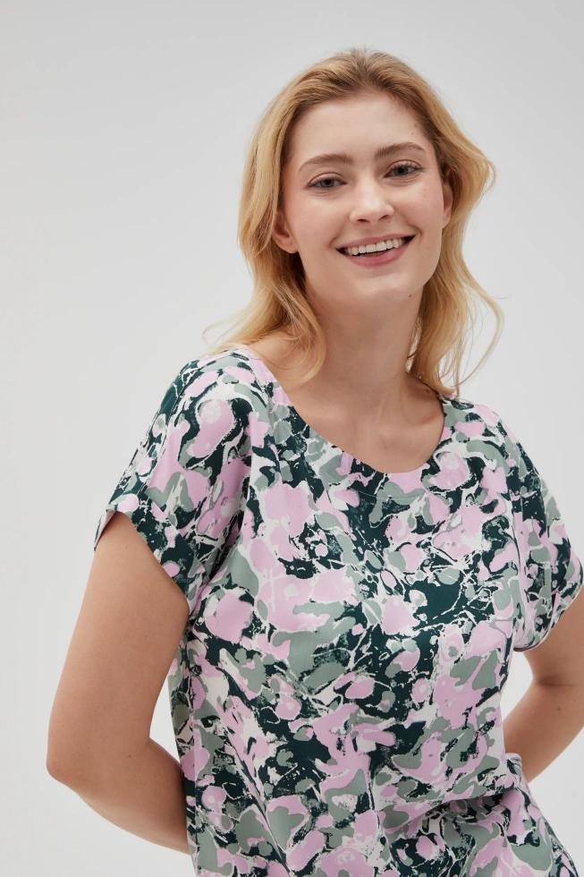 Koszula z wiskozy różowa