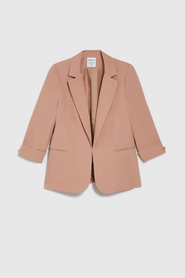 Marynarka z rękawami 3/4 beżowa