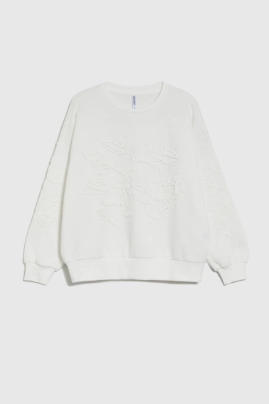 Bluza z aplikacją biała