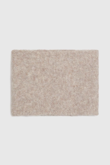 Szal z dodatkiem wełny beżowy