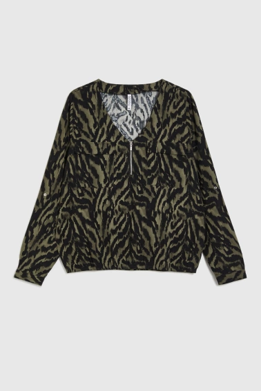 Koszula z wiskozy oliwkowa 