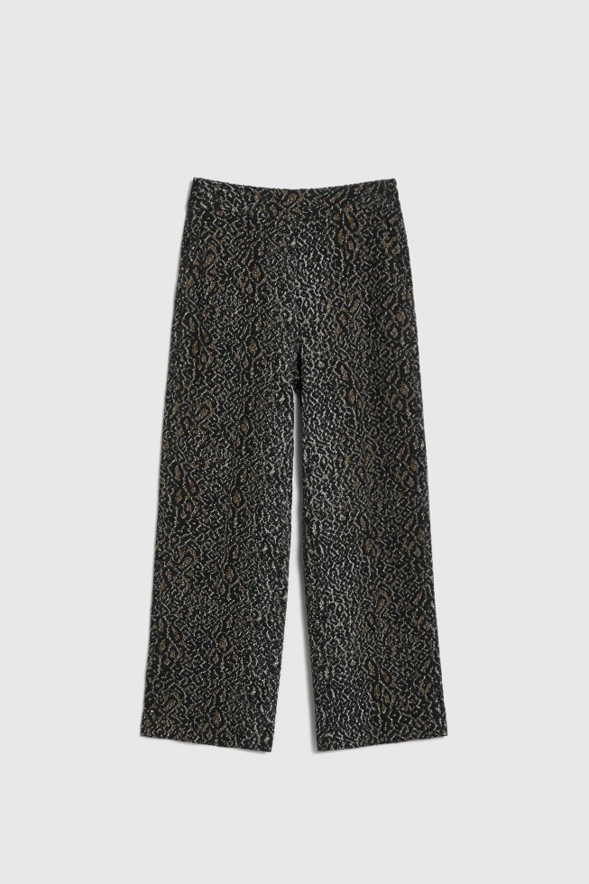 Spodnie w panterkę czarne
