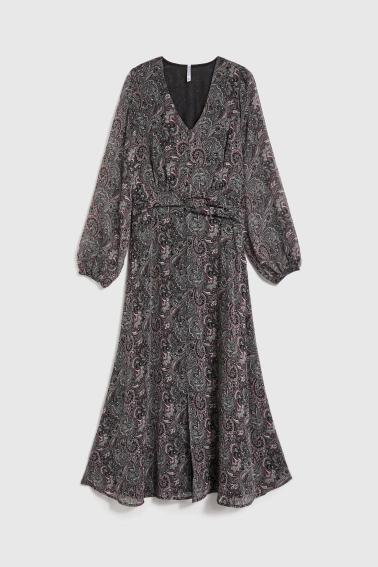 Wzorzysta sukienka czarna