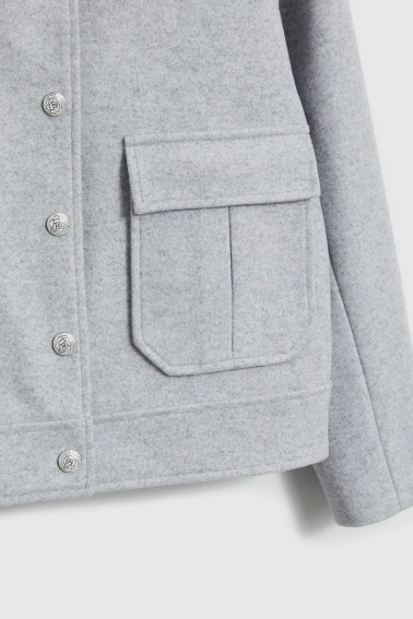 Krótka kurtka szara