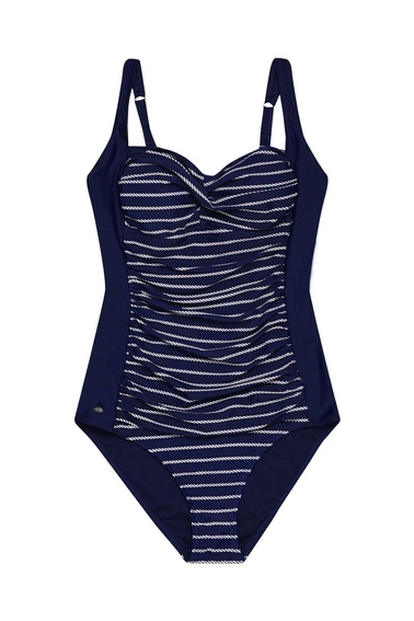 Jednoczęściowy strój kąpielowy granatowy