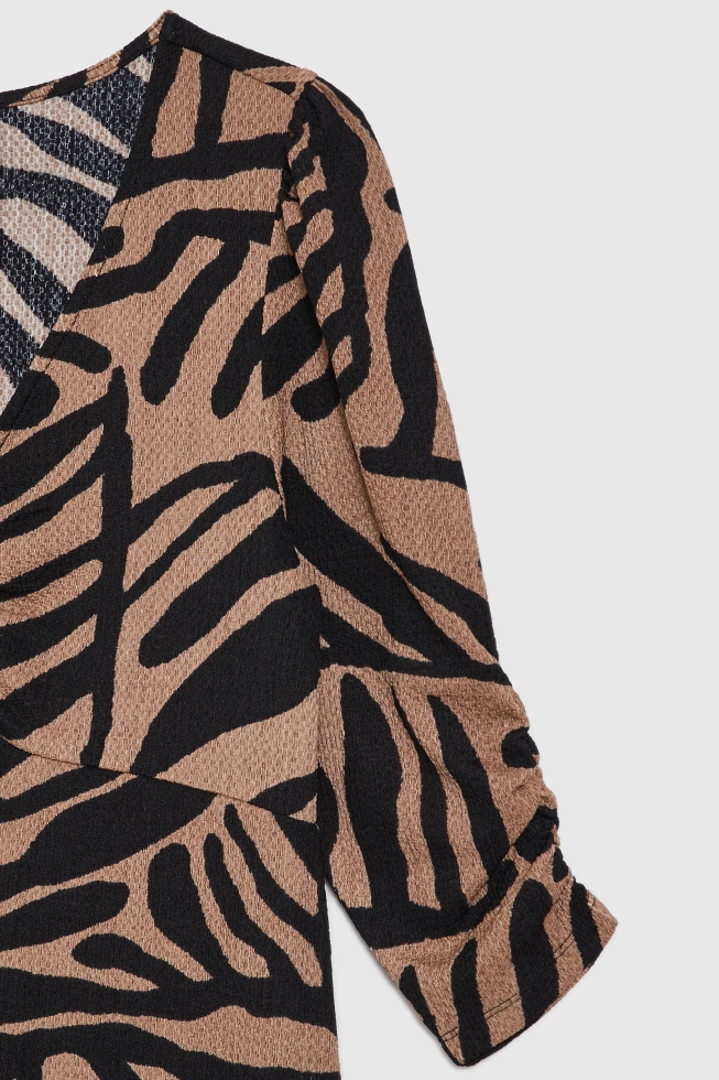 Sukienka midi brązowa