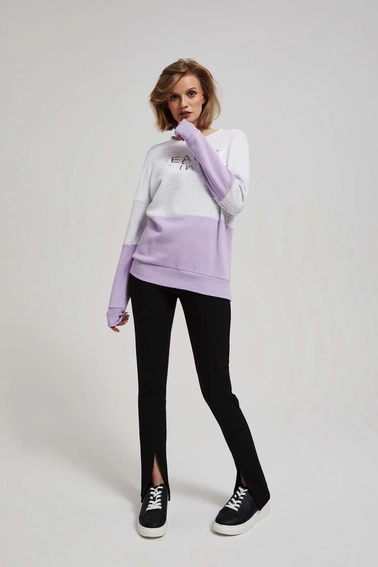 Bluza z nadrukiem lawendowa