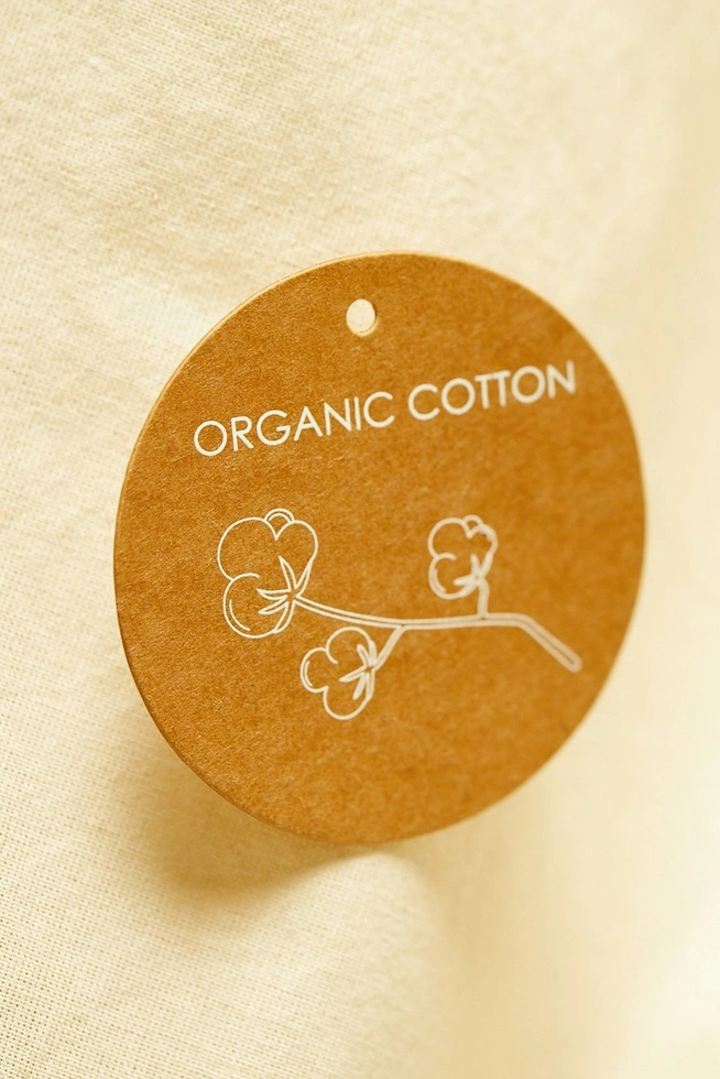 Prążkowany top z bawełny organicznej