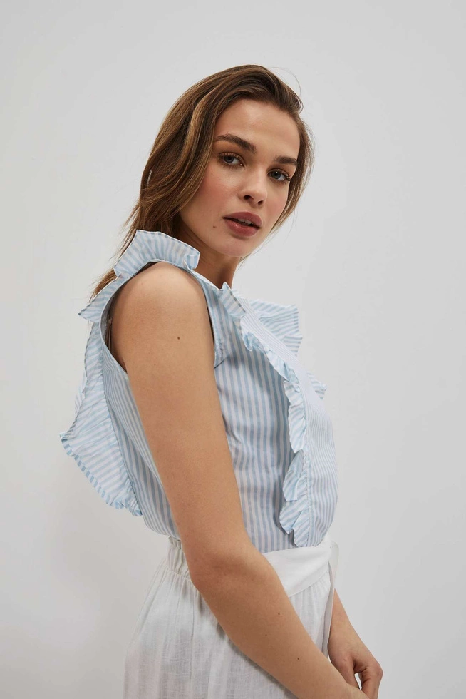 Koszula w paski z falbaną