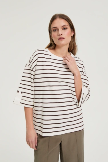 Bluza w paski biała