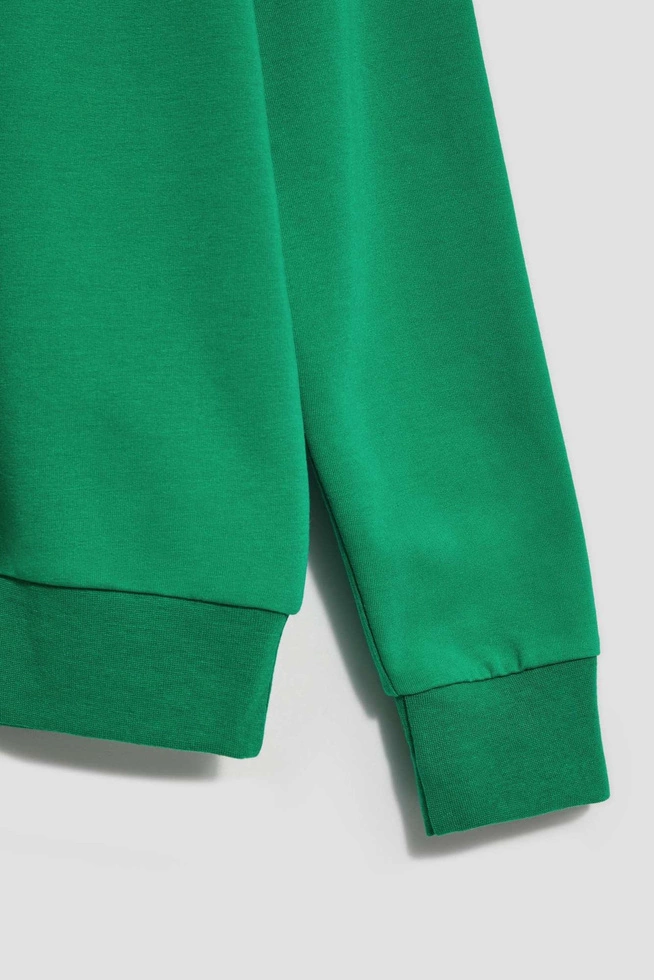 Bluza z dekoltem na plecach zielona