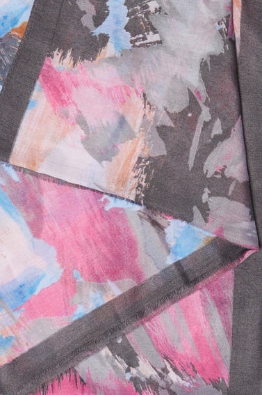 Letni szal damski szary