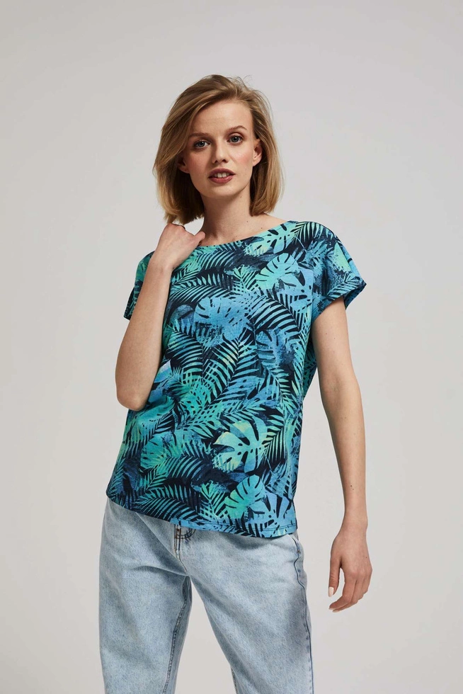 T-shirt z tropikalnym wzorem