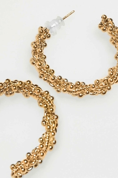 Kolczyki koła w kolorze złotym