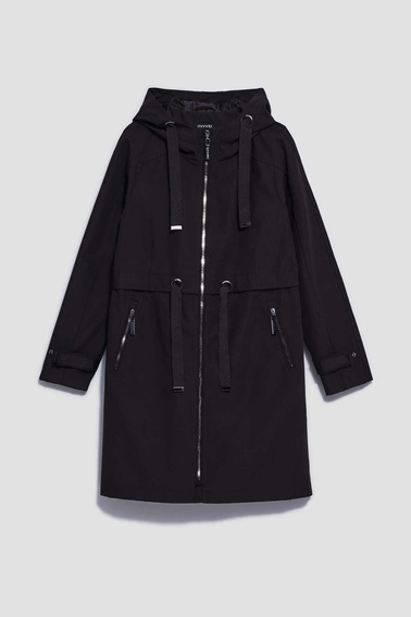 Parka z kapturem czarna