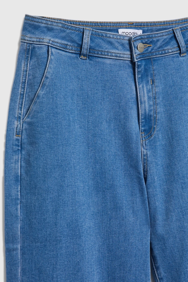Jeansy z szerokimi nogawkami niebieskie