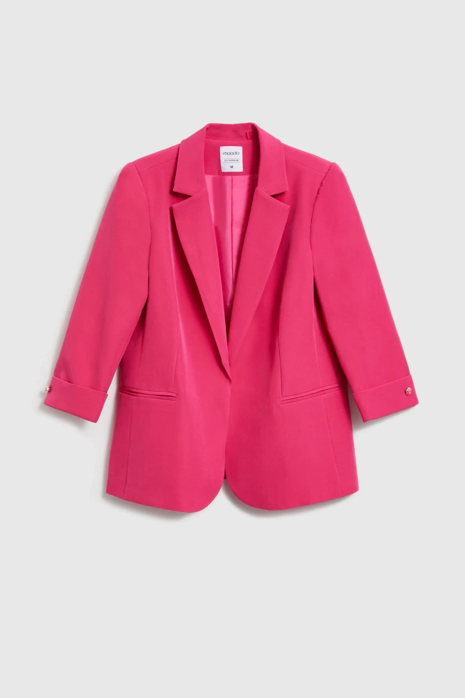 Marynarka z rękawami 3/4 fuksjowa