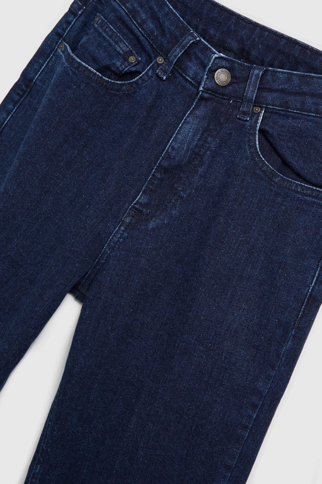 Jeansy z prostą nogawką granatowe