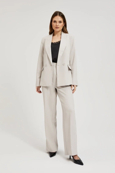 Garniturowe spodnie szare