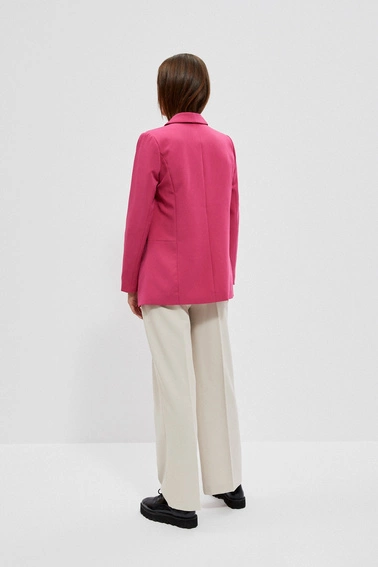 Gładka marynarka różowa