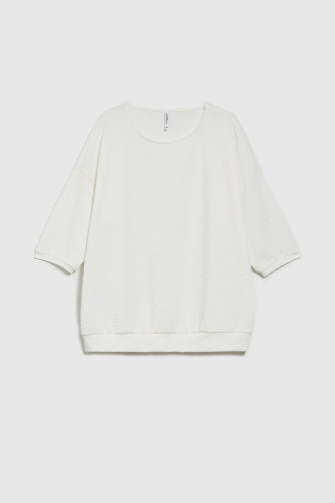 Błuzka z rękawami 3/4 biała