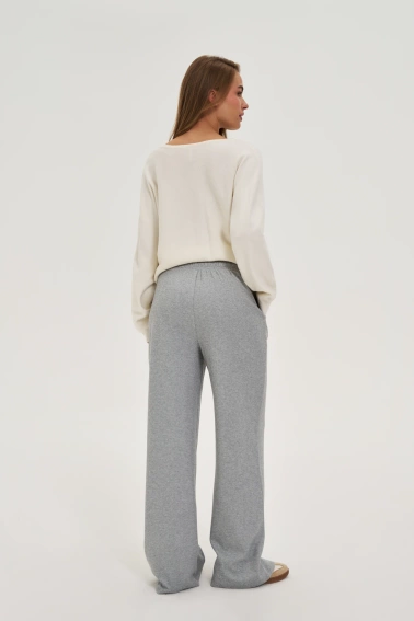 Spodnie z szerokimi nogawkami szare 